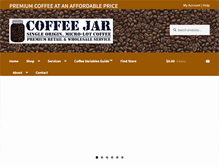 Tablet Screenshot of coffeebythejar.com